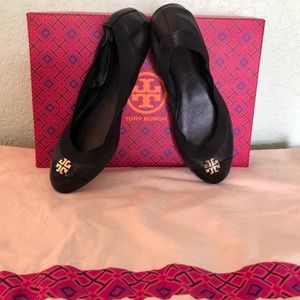 Tory Burch black flat with gold detail